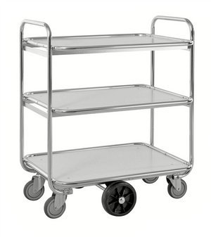 Kommissionierwagen – 3-stufig elektroverzinkt (1300 mm) – Tragfähigkeit 300 kg