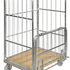 Roll Container with Wooden Base and Half Gate – Galvanised Roll Cage | 500kg Capacity
