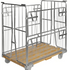 Roll Container with Wooden Base – Half-Drop Gate Roll Cage | 500kg Capacity