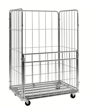 4-seitiger Rollcontainer mit Klapptor – Tragfähigkeit 400 kg