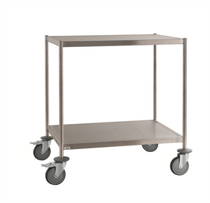 Vollständig verschweißter Wagen aus Edelstahl – 2 Ebenen – C3 – 650 × 440 × 900 mm