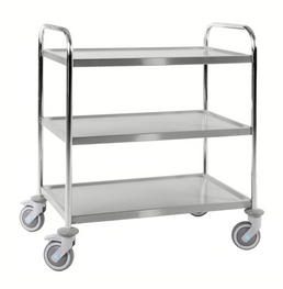 Stainless Steel Trolley – 3 Levels – C3 – 910 × 590 × 965 mm