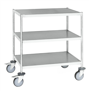 Fully welded 3-level C3 stainless steel trolley 650 x 440 x 900 mm