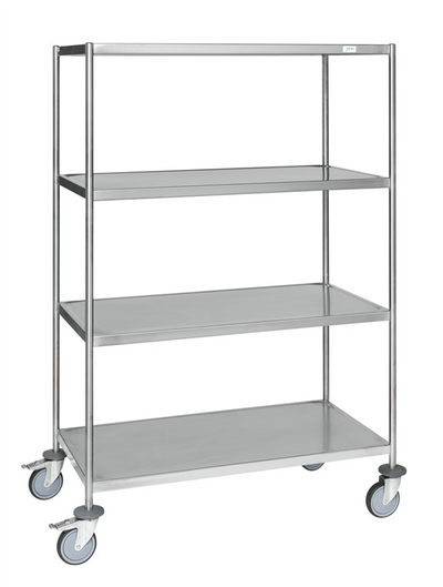 Stainless Steel Trolley – Fully Welded – 4 Levels – C3 – 1075 × 575 × 1650 mm