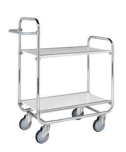 Series 8000 Shelving Trolley – Electrogalvanised Flex Cart – 2 Shelves, 125 kg per Shelf (945 × 470 × 1120 mm)