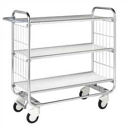 Series 8000 Shelving Trolley – Electrogalvanised Flex Cart with Central Lock – 250 kg Capacity (1195 × 470 × 1120 mm)
