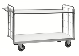 Regalwagen Serie 9000 – elektroverzinkt – Tragfähigkeit 300 kg (1390 × 650 × 1025 mm)