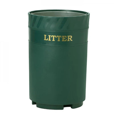 126 Litre External Open Top Waste Bin – MDPE Outdoor Litter Bin with Galvanised Liner