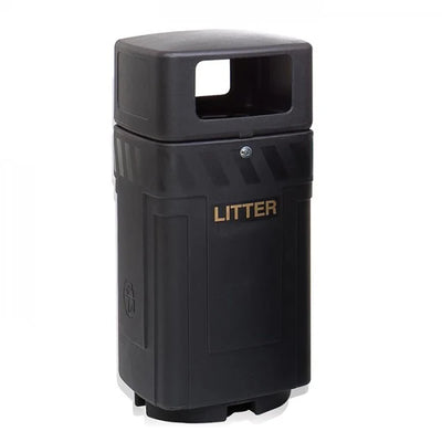 90 Litre External Hood Top Waste Bin – MDPE Outdoor Litter Bin with Liner