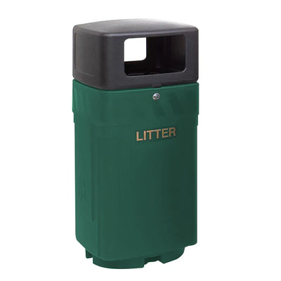 90 Litre External Hood Top Waste Bin – MDPE Outdoor Litter Bin with Liner
