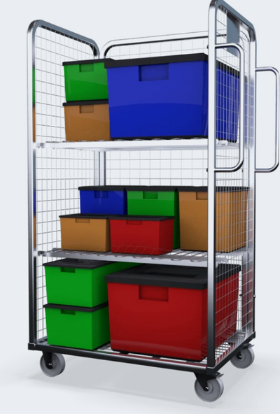 Three Sided Merchandise Picking Trolley - AB Range