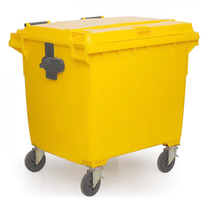 1000 Litre Wheeled Waste Bin – Heavy Duty HDPE Wheelie Bin with Castors
