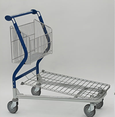 Transportwagen Vario 90 – Fester Korbwagen mit Drahtplattform