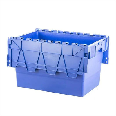 Attached Lid Tote Box – 68 Litres – 600x400x365mm – Stackable & Nestable