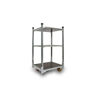 Danish Plant Trolley with 3 Adjustable Shelves – 715x565x1250mm, Galvanized Steel Frame