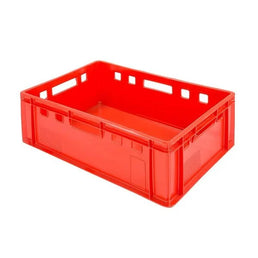 Euro Plastic Stacking Box – E2 Meat Crate – 600x400x200mm – 40L Capacity – Virgin HDPE