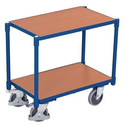Euro-System-Rollwagen – 675 x 415 x 635 mm – 2 Böden – 250 kg Tragkraft – Blau RAL 5010