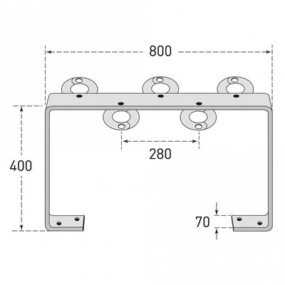 Floor Mounted Scooter Rack for 5 Scooters