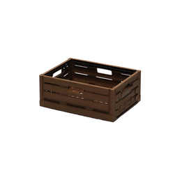Folding Crate with Wood-Look – 400x300x163mm – Lightweight & Durable