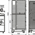 Folding Logistics Container KLS-2 – 600 x 800 x 1800mm | Nestable Roll Cage with Dual Doors | 400kg Capacity