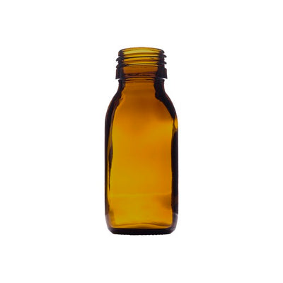 60 ml Bernsteinfarbene medizinische Rundglasflasche – UV-schutzender pharmazeutischer & kosmetischer Behälter