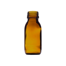 60 ml Bernsteinfarbene Medizin-Rundglasflasche – UV-Schutzflasche