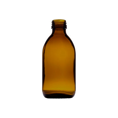 150 ml Bernsteinfarbene medizinische runde Flasche – UV-schutz Glasflasche für Pharmazeutika & Kosmetika