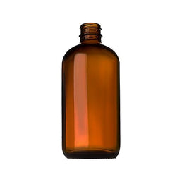 240ml Amber Boston Round Glass Bottle – Versatile UV-Protective Bottle for Beverages & Cosmeti