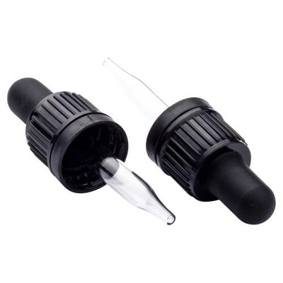 10ml Pipette Assembly – Black Dropper for Glass Bottles