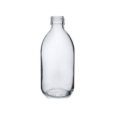 300ml Clear Alpha Syrup Bottle – White Flint Glass Bottle for Pharmaceuticals & Cosmetics