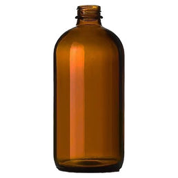 32oz (1 Liter) Bernsteinfarbene Boston-Rundglasflasche – UV-Schutzflasche
