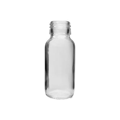 60 ml Klare medizinische Rundglasflasche – Weißer Flint – Pharmazeutischer & kosmetischer Behälter