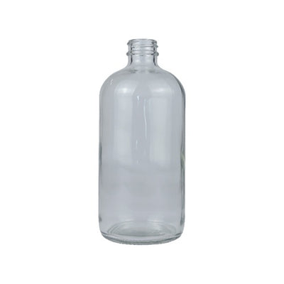 480 ml Klare Boston-Rundflasche – Weiße Flint-Glasflasche für Pharmazeutika & Kosmetika