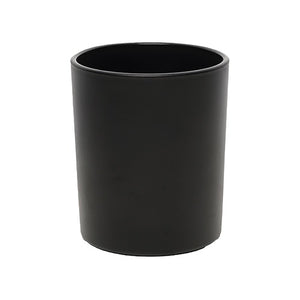 20 cl Flachboden-Glas für Kerzen – Matt Schwarz – 200 ml Kerzenglas