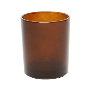 20 cl Flachboden-Glas für Kerzen – Bernstein – 200 ml Kerzenglas