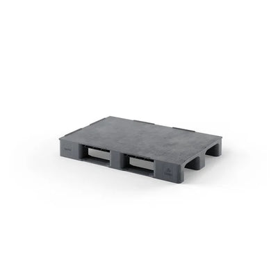 Hochleistungs-Kunststoffpalette – 1200 x 800 x 150 mm – Recyceltes PP – Geschlossenes Deck mit erhöhtem Rand – 3000 kg, statische Belastung – 14 kg