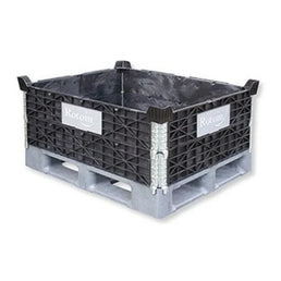 Plastic Pallet Collar – 1000x800x200mm – Foldable with 4 Hinges – Durable PE Plastic – Stackable Design