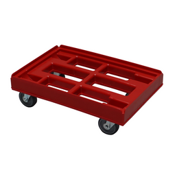 Plastic Dolly – 610x410x195mm – Red, Open Grid, Stackable