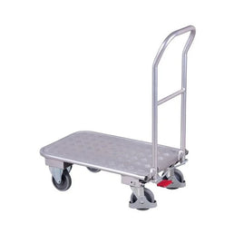 Aluminium-Plattformwagen – 815 x 450 x 950 mm – 150 kg Tragkraft – Zusammenklappbarer Lenker – Leichtgewicht – EasySTOP-Bremsen