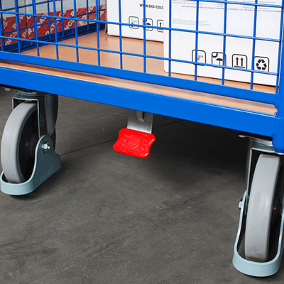 Heavy Duty Platform Trolley with Mesh End and Brake 500kg Capacity