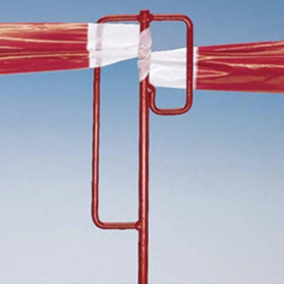 Pointed Steel Post for Barrier Tape 1200mm High Red - 14mm Diameter