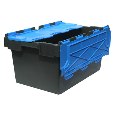 710 x 460 x 368 mm Angebrachte Deckel-Plastikbox (80 L) – Schwerlast-PP-Transportbehälter