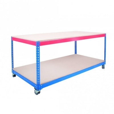 Heavy Duty Mobile Rivet Workbench with Lower Shelf