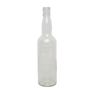 70cl Runde Whisky-Spirituosenflasche – 700ml klassische Glasflasche für Whisky, Gin, Rum & Tequila (White Flint | 340g)