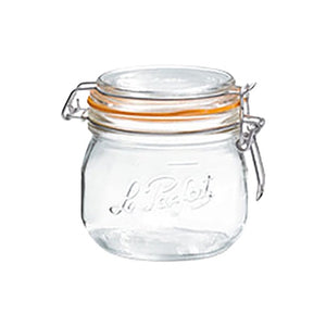 500ml Le Parfait Bocal Strukturglas-Einmachglas – Clip-Top-Aufbewahrungsglas | 265g
