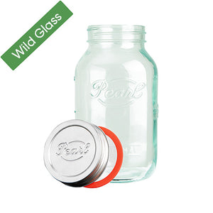Wild Glass 1000ml Luna Aufbewahrungsglas – Aufbewahrungsglas aus 100% recyceltem Glas