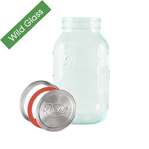 Wild Glass 1000ml Luna Einmachglas – 100% recyceltes Glas Einmachglas
