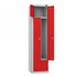 Z Twin Steel Locker with Cam - Key Lock - 450 x 450 x 1800mm